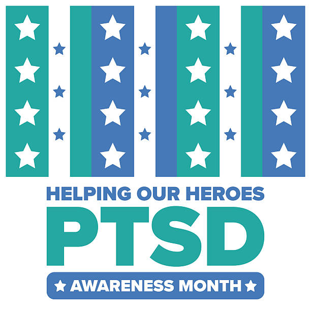istock PTSD Awareness Month in June. Post Traumatic Stress Disorder. Celebrated annual in United States. Medical health care and awareness design. Poster, card, banner and background. Vector illustration 2218227508