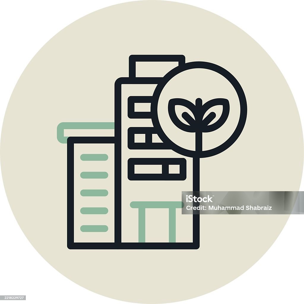 Due Design Sustainable Architecture Circle Due Design Stock Illustration ...