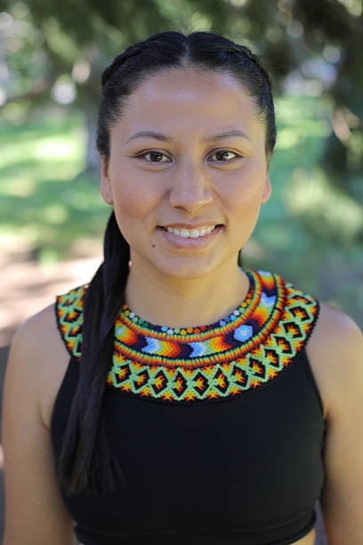 istock Beautiful Hispanic woman head shot 2218234602