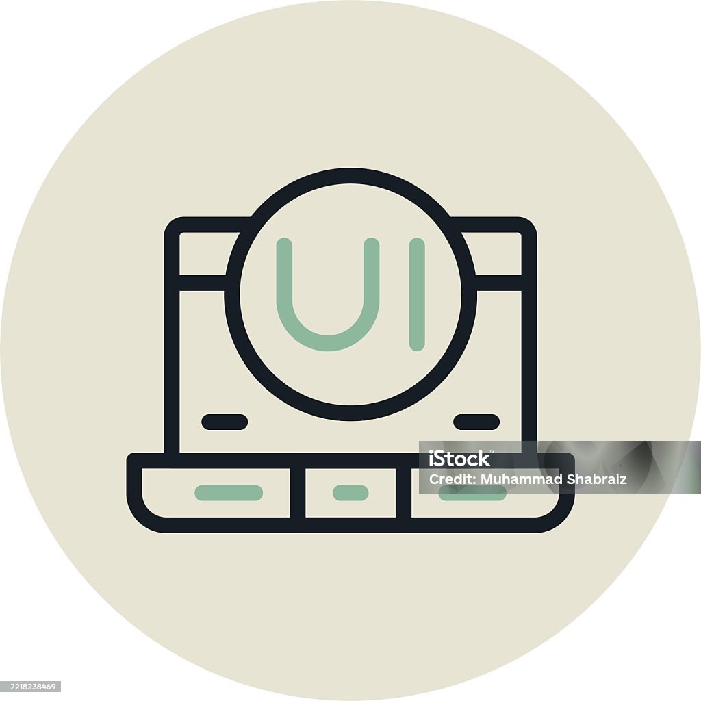 Due Design Interaction Design Circle Due Design Stock Illustration - Download ...