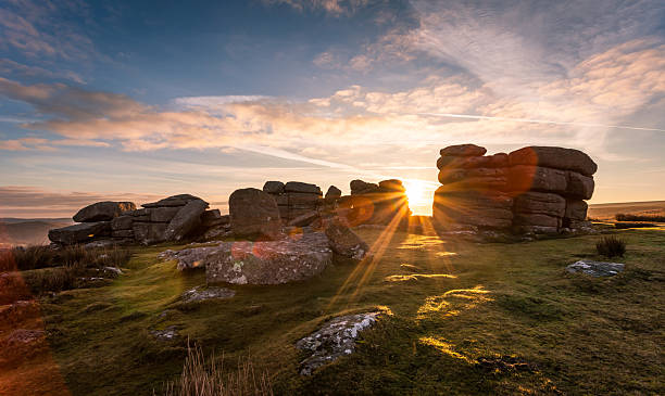 istock Sunset behind Combestone Tor, Dartmoor 2218245284