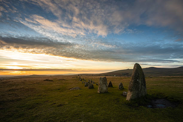 istock Dartmoor sunset from Merrivale Stone Rows 2218245733