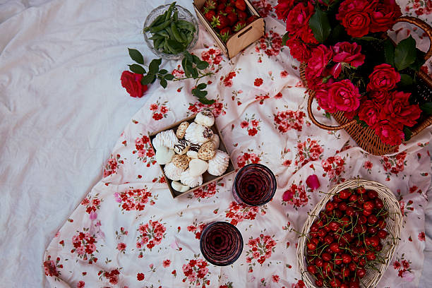 istock Summer Picnic with Healthy Snacks and Sweets 2218247411