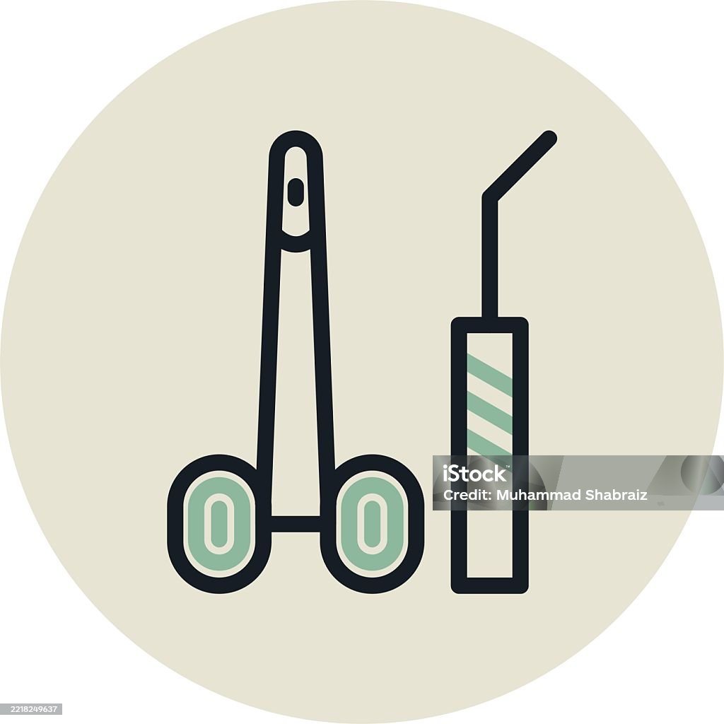Due Design Surgical Equipment Circle Due Design Stock Illustration - Download ...