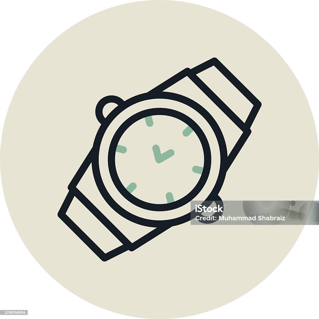 Due Design Smartwatch Circle Due Design Stock Illustration - Download Image Now ...