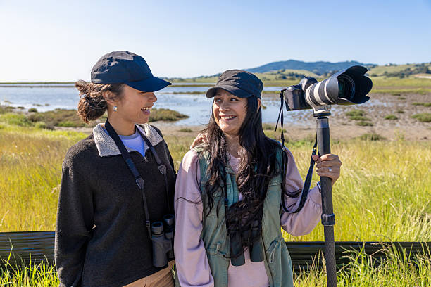 Mother and Daughter Birding Together