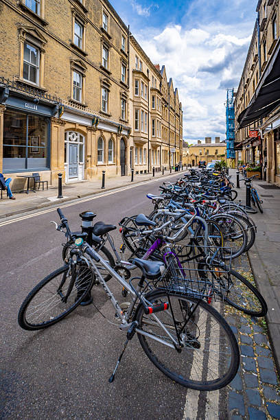 Oxford, UK. 31 May 2025. Bicycles parked up in Oxford town centre