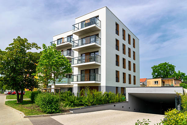 istock Modern apartment building. Residential house development 2218268794