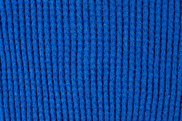 istock Macro Texture Blue Pure Cotton Fabric Top View. 2218270995