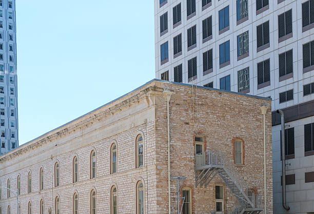 27 AMY 2025 - Austin, TX, USA - Modern and old buildings in Downtown Austin, TX