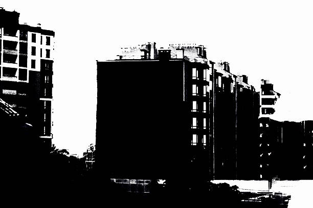 istock Construction site and silhouettes of high-rise buildings 2218275464