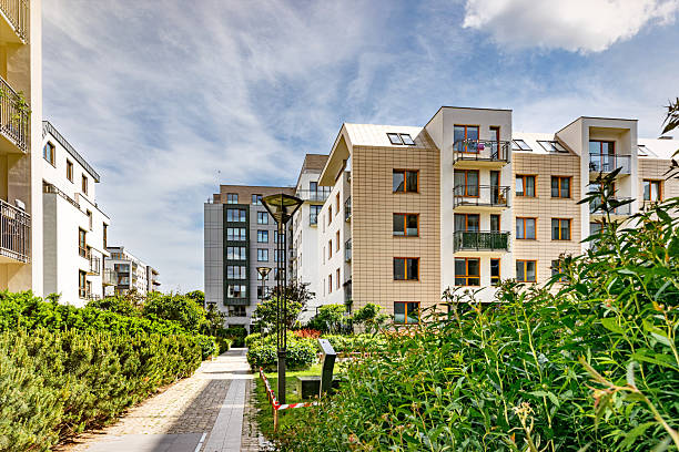 istock Modern apartment building. Residential house development 2218280030