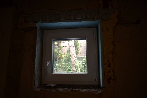 istock Small closed window from inside of the house. 2218281775