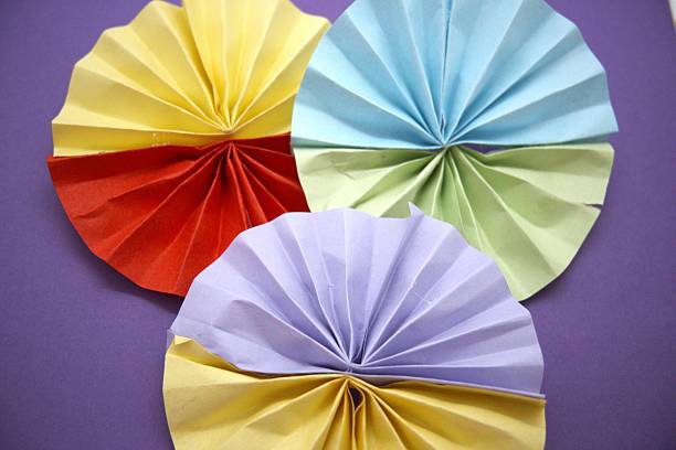 istock Paper decoration made by child with purple background. 2218282963