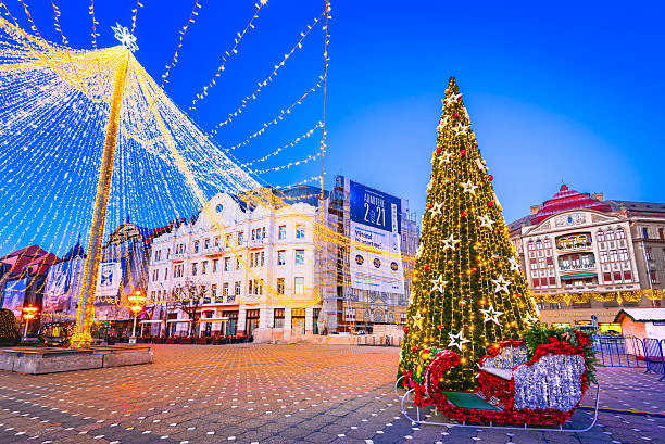 istock Timisoara, Romania. Christmas Market in Eastern Europe 2218286021