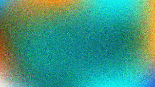 istock Retro grainy gradient background noise texture effect summer poster design seamless colors teal abstract wave pattern. 2218287265