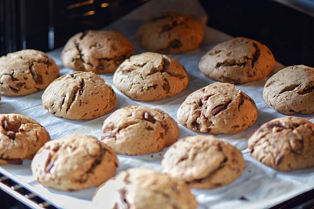 istock Freshly Baked Chocolate Chip Cookies in Oven 2218292984