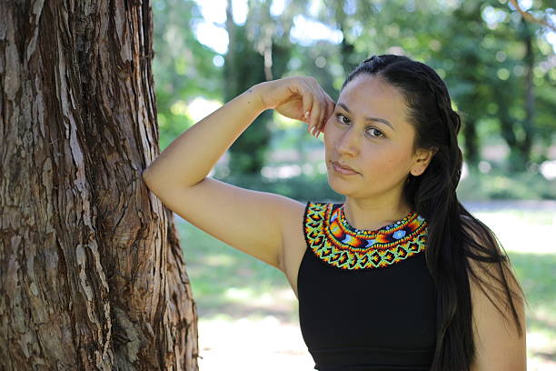 istock Beautiful Hispanic woman head shot 2218295630