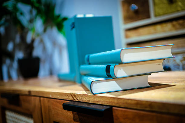 Books on desk. Back to school, learning, literature.