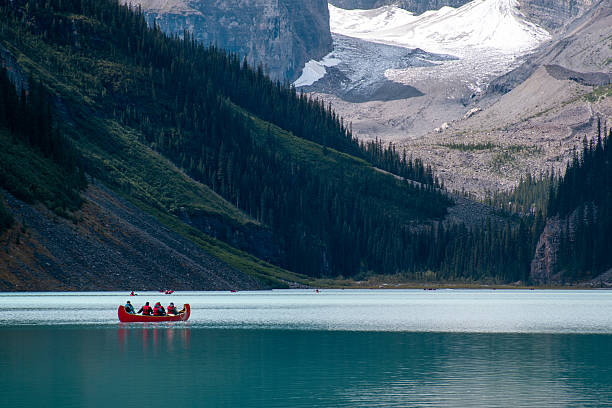 istock Canoeing in Lake Louise 2218310378