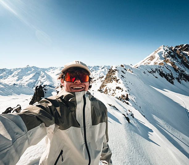 istock Selfie of young man on mountain top 2218316648