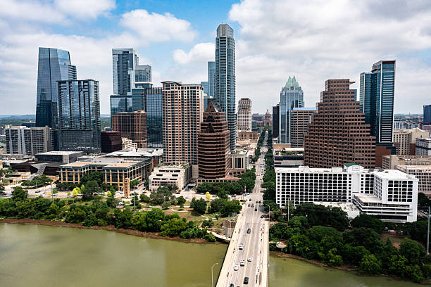istock Austin Texas Skyline Aerial Drone Image over Colorado River 2218333063