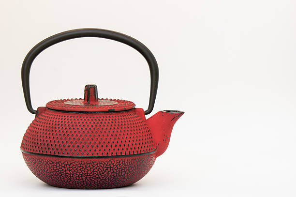 Red oriental teapot