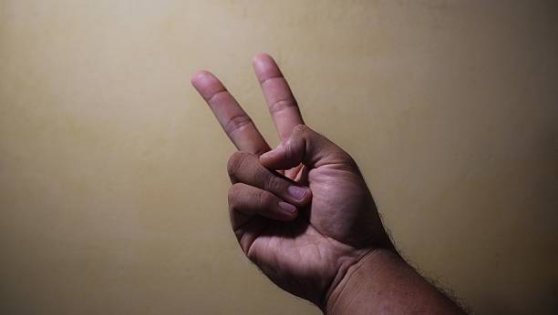 istock finger photo informs number two 2218341678