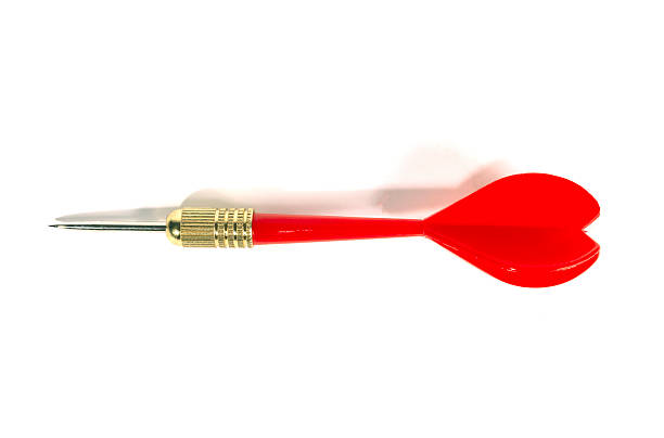 istock Red dart arrow isolated on white background. Concept for success, target achievement, and business effectiveness. 2218352955
