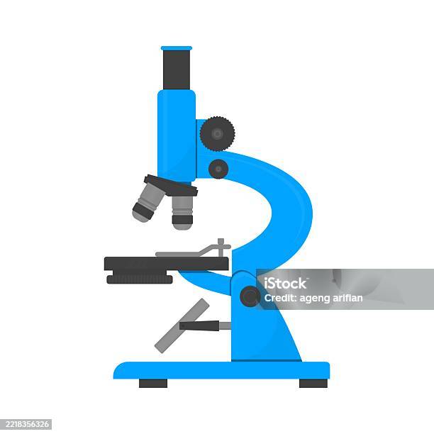 Microscope Science Theme Blue Microscope Education Theme Researcher Scientist Laboratory ...