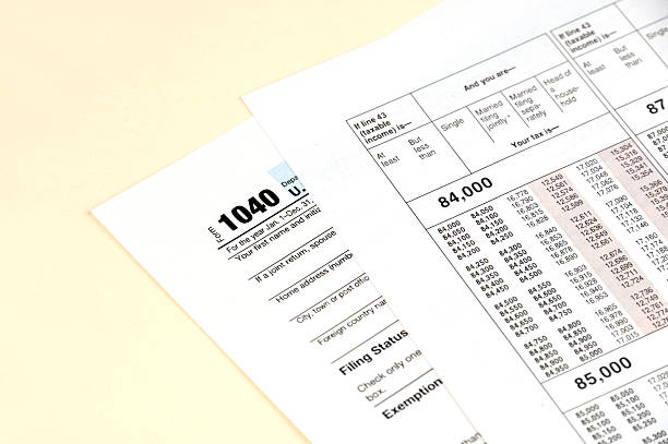 istock close up on 1040 tax form 2218359032