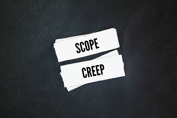 istock White paper with the word Scope Creep. continuous or uncontrolled growth in a project's scope, at any point after the project begins 2218360219