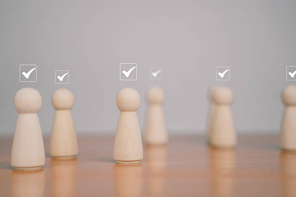 istock Wooden cube checklist represents success, strategy and effective task management.When any box is checked and checked, satisfaction, review and success follow.Ideal for business workflow, planning 2218363210
