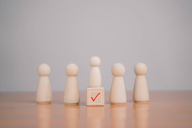 istock Wooden cube checklist represents success, strategy and effective task management.When any box is checked and checked, satisfaction, review and success follow.Ideal for business workflow, planning 2218363788
