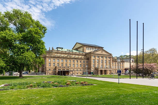 Stuttgart, Germany - April 23, 2025:  Staatsoper Stuttgart - Stuttgart State Opera -, a German opera company based in Stuttgart, the capital of Baden-Württemberg. Built by Max Littmann from 1909-1912.