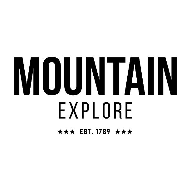 istock Minimalist mountain-themed design with bold 