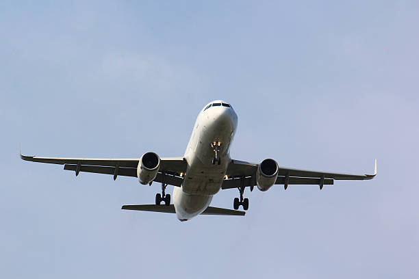istock Airplane with beautiful sky on background 2218366550