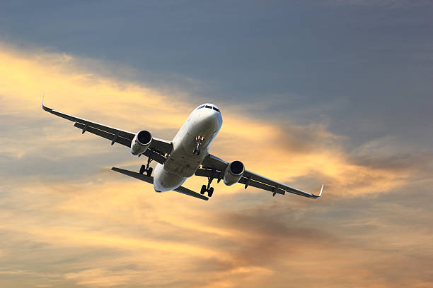 istock Airplane with beautiful sky on background,Travel and transportation concept. 2218366557