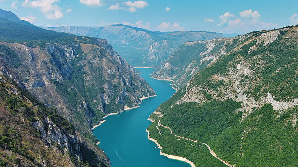 istock Piva river canyon aerial Montenegro 2218368651