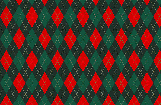 Christmas color argyle check seamless pattern background vector illustration material