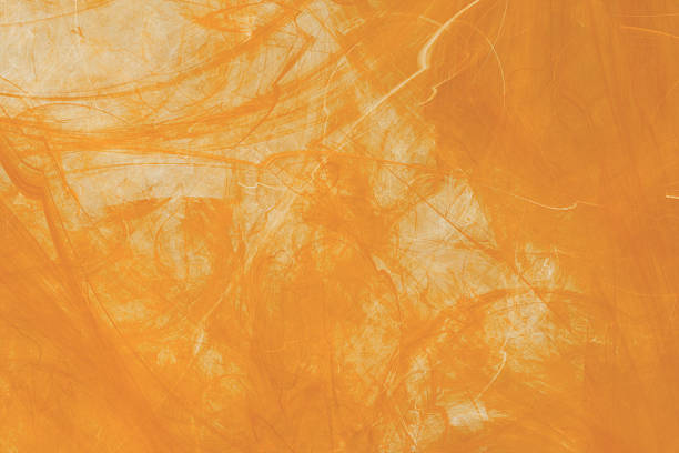 Orange grunge scratches abstract background texture. Fractal render.