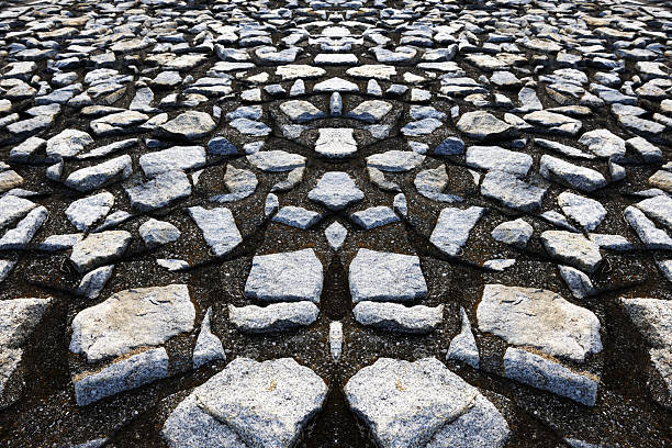 Abstract background of many stone texture.