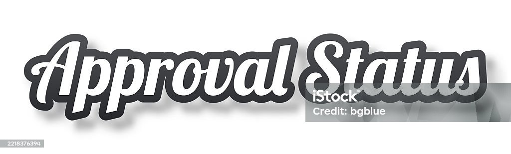 Approval Font Approval Status 3d Text With Shadow On White Background Stock ...