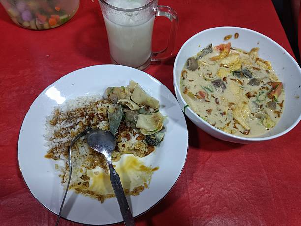 istock Goat leg soup for dinner, with coconut kopyor ice dessert 2218377319