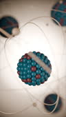 Subatomic Microscope Atom Neutron Subatomic Particles Model Seamless Looping Macro Animation ...