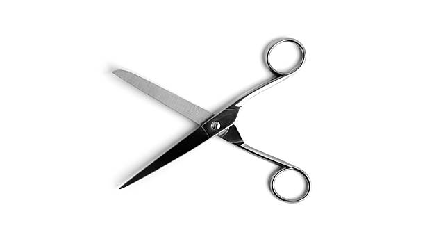 istock Metal scissors isolated on a white background. 2218384344