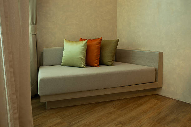 istock Minimalist sofa corner offers serene home comfort. 2218386718