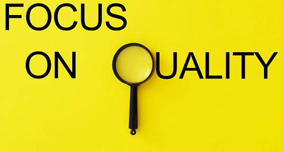 Quality Flash Focus Focus On Quality Is Shown Using The Text Stock Photo - Download Image ...