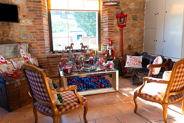istock Christmas decorations illuminating rustic home in asturias, spain 2218401405