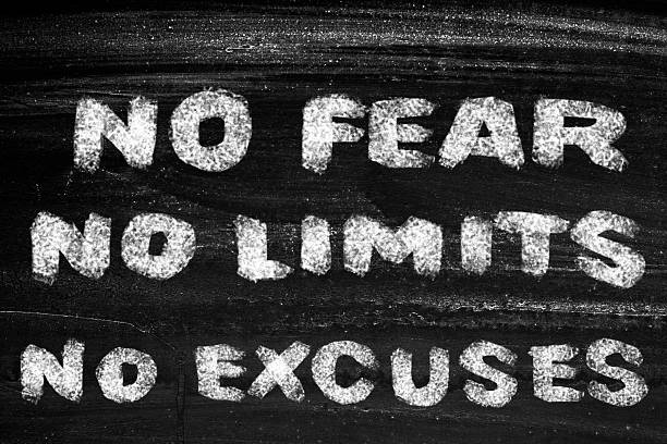 No Fear. No Limits. No Excuses. Creative Inspiring Motivation Quote